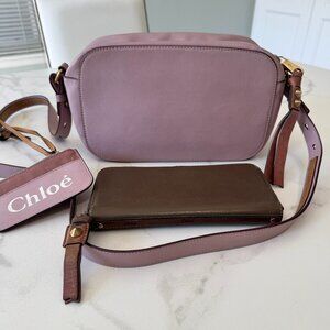 Chloé Indy Curated Trio: Woodrose Camera Bag, Wallet & Card Holder